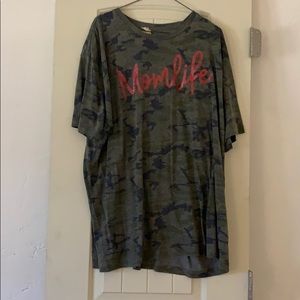 Mom life camo tee